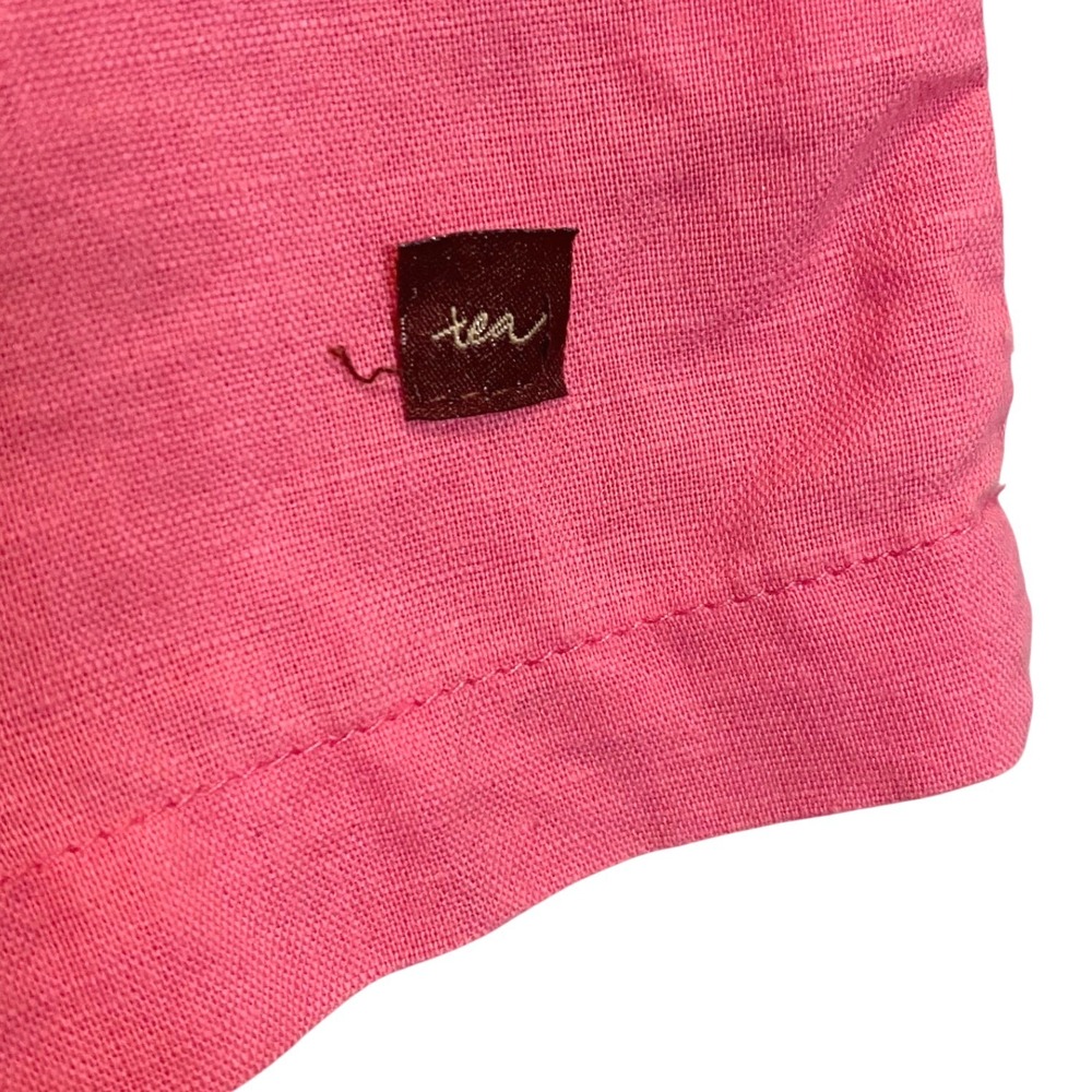 TEA COLLECTION Malati Kantha LINEN Embroidered Floral Dress Girls 10 Pink Boho - Picture 7 of 9